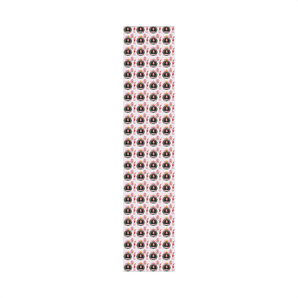 Nice List Personalized Photo Wrapping Paper (Pink)